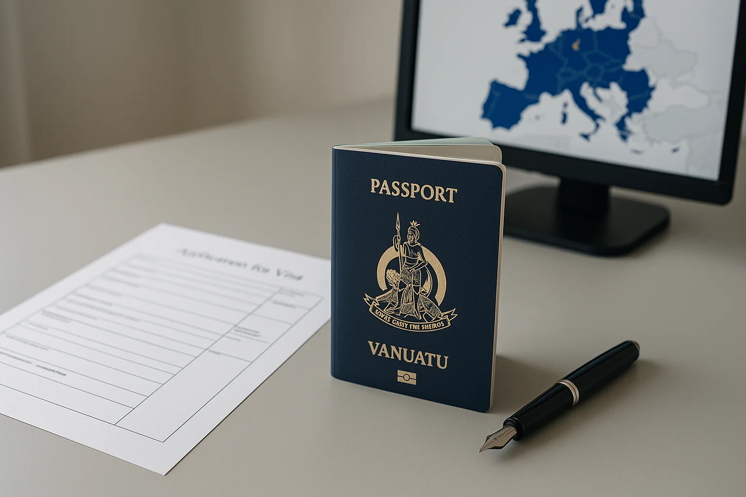schengen visa vanuatu passport - image 1
